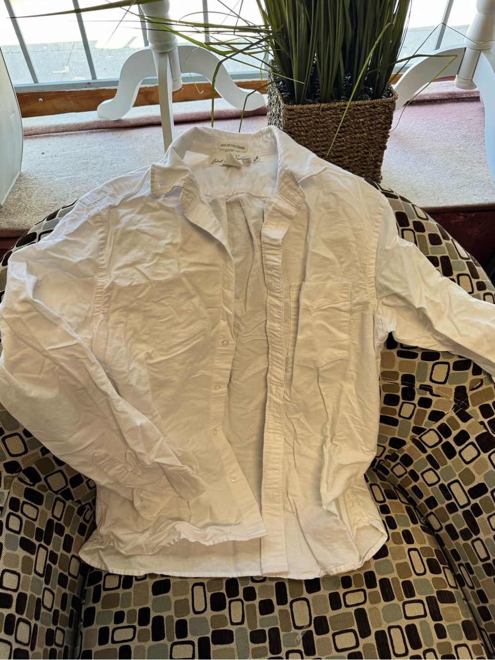H&M White Cotton L.O.G.G. Casual Shirt
